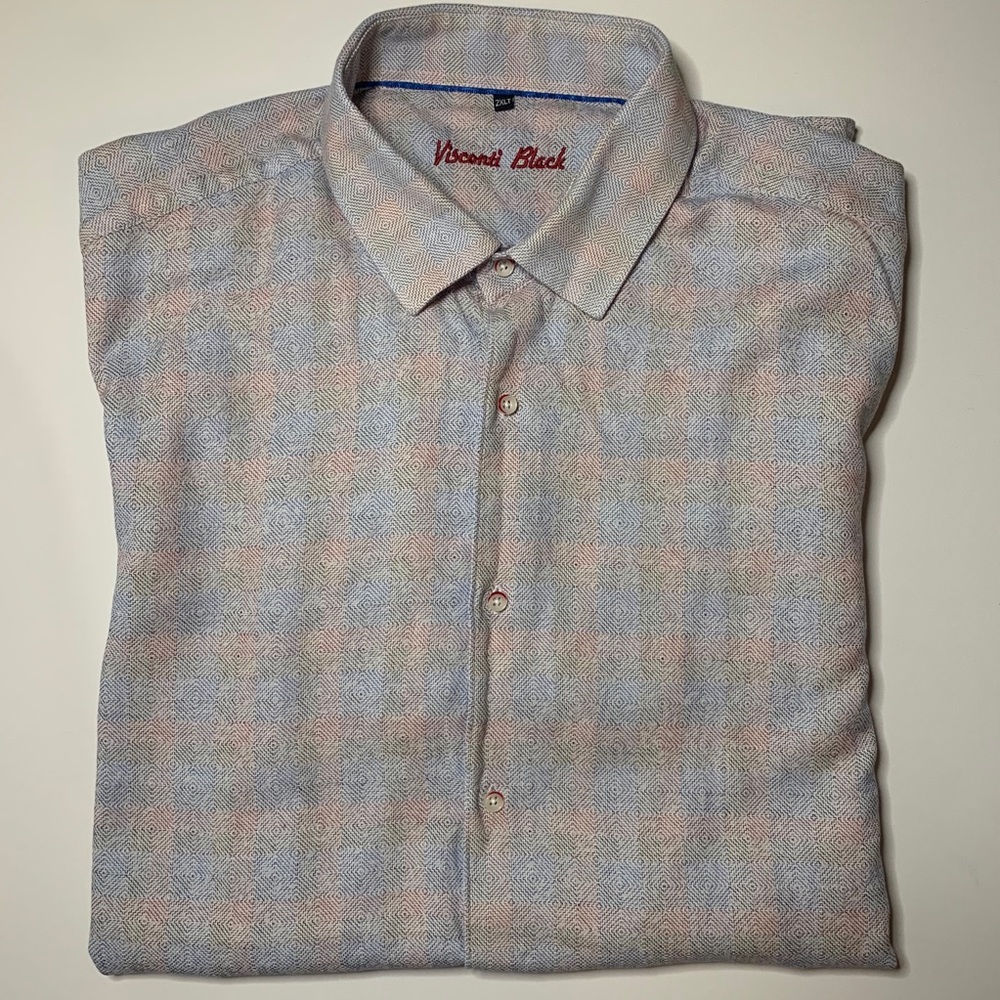 Visconti Black Long Sleeve Button-Up Shirt Sz-XXL